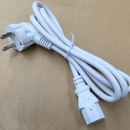 1.2m AC EU 3 pins Plug VDE Power Supply Adapter Cord Cable White PVC Power Adapter Connector Line