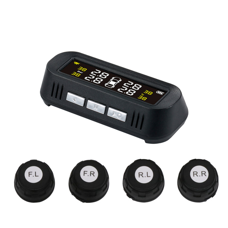 External Solar Voice Tire Pressure Monitoring System USB Pressure Detector Monitor Built-in Sensor