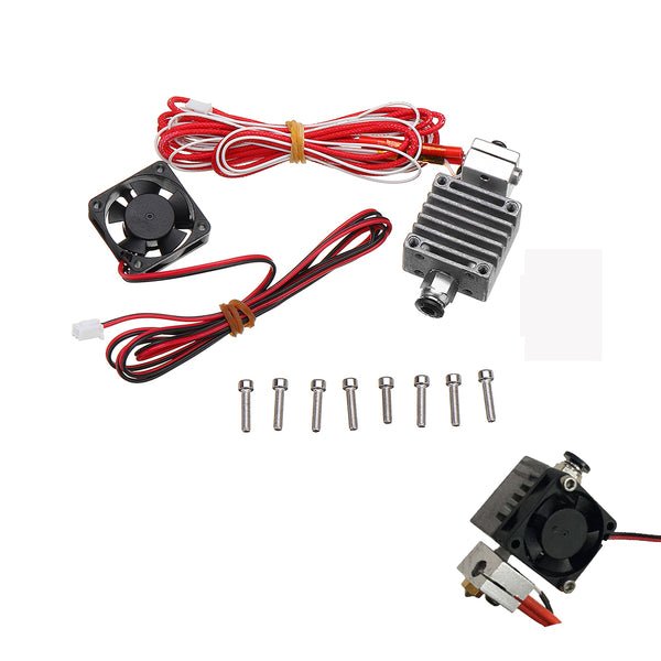 12v 1.75mm 0.4mm Single Nozzle Extruder Kit with Cooling Fan & Thermistor for HE3D Printer