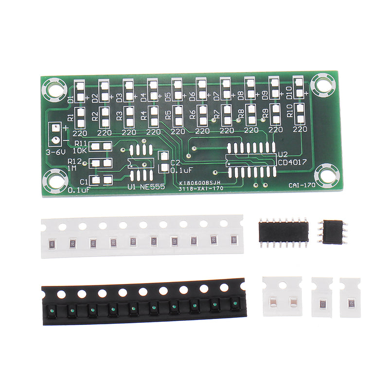 DIY Electronic Kit Set 4017 Water Light Production Kit SMD Components Soldering Parts LED Production Fun DIY