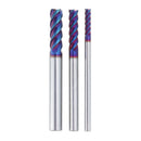 Drillpro D4/5/6/8/10mm HRC60 4 Flutes Milling Cutter L75mm Blue NACO Coated Tungsten Carbide Milling Cutter CNC Tool