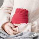 iDeaman Silicone Hot Water Bag Fast Heat Safe Leakproof Winter Heater With Knitted Cover Long Holding Time
