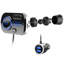 BC49BQ QC3.0 Fast Car Charger Voice Control bluetooth Handsfree MP3 Player Digital Lights