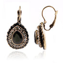 Bohemian Red Crystal Earrings Retro Water Drop Ear Drop Rhinestone Earring For Women