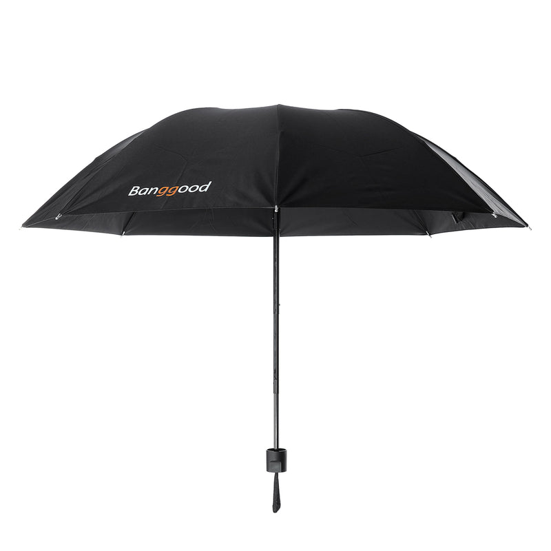 Banggood Umbrella Portable Camping Waterproof Folding Sunshade Black