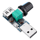 5Pcs USB Fan Speed Controller Module Reducing Noise Multi-stall Adjustment Governor DC 4-12V
