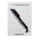 Electric LCD Hair Straightener Comb 160-210C 6 Temperature Men Beard Brush Ceramic Heated Straightening Comb