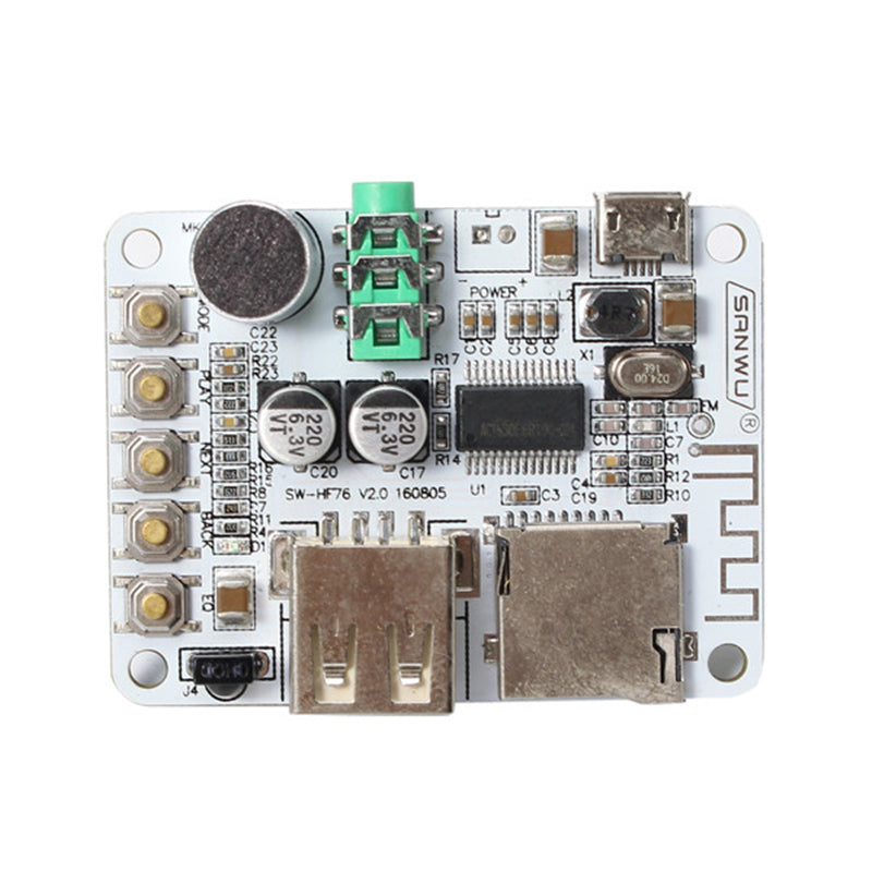 SANWU Wireless bluetooth Audio Receiver Digital Amplifier Board With Remote Control And Microphone