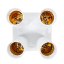 4 In 1 E27 To E27 Base Light Lamp Bulb Adapter Holder  Splitter Socket AC100-240V