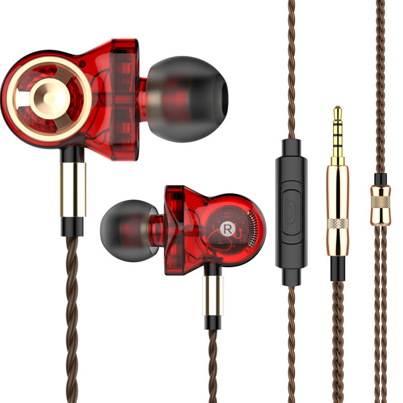 QKZ CK10 Six Dynamic Driver Unit Heavy Bass Music Earphone In-line Control with Mic