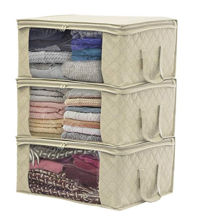 Non-woven Space Saver Clothes Quilt Blanket Storage Bag Box Organizer Portable