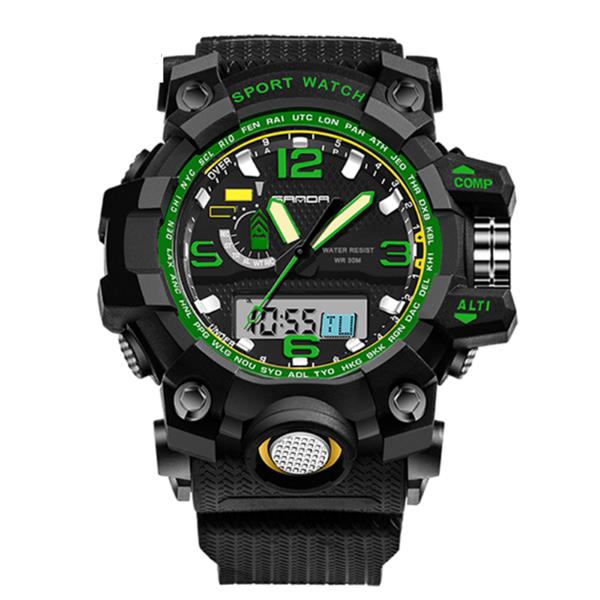 SANDA 732 Fashion LED Display Men Watch 30M Waterproof Sport Digital Watch