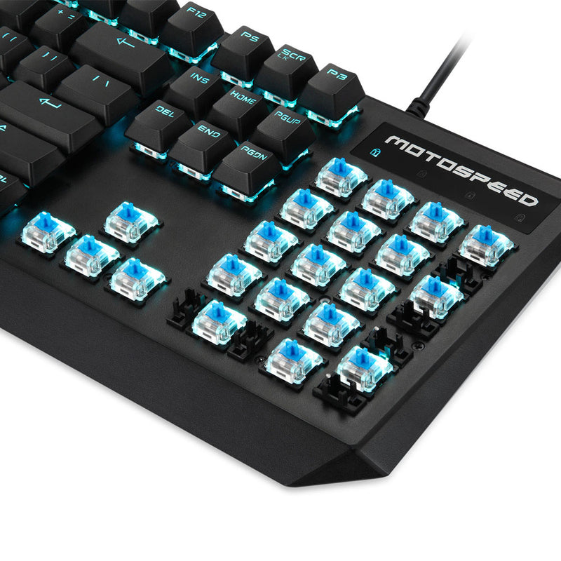 Motospeed K95 104 Key Outemu Switch Ice Blue Backlit Mechanical Gaming Keyboard