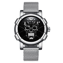 Biden 0086-1 3D Skull Men Wrist Watch Fashion Style Creative Quartz Watch