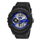 SANDA 769 Dual Digital Digital Watch Men PU Stopwatch Luminous Display Calendar Outdoor Sport Watch
