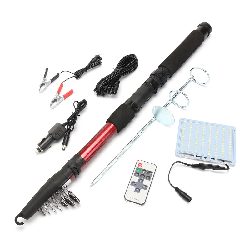 2000LM 96pcs COB LEDs Portable Telescopic Fishing Rod Light Outdoor Camping Travel Fishing Lamp