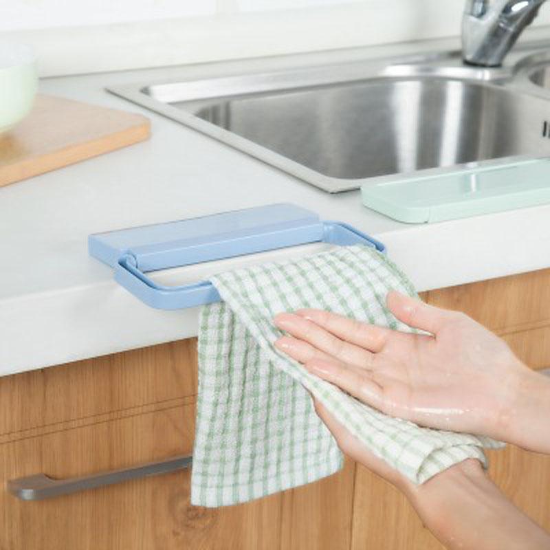 1Pc Multi-Functional Hanger Kitchen Paste Towel Hanging Holder Bathroom Accessories
