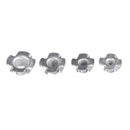 Suleve CSTN3 90Pcs Four Prong T Nut Inserts Carbon Steel Zinc Plated For Wood M3/M4/M5/M6/M8 Nut Assortment Kits
