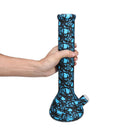 Portable Silicone Hoo-kah Water Pipe Tob-acco Ciga-rette Skull Pipe 13.5 Inch