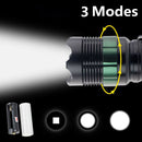 Tactical 900LM T6 LED Zoomable Torch Rechargeable LED Flashlight Lamp 18650