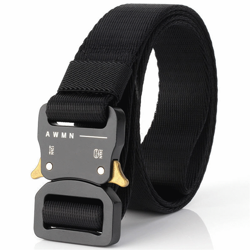 AWMN S04 3.2cm 125cm Nylon Belts Men Women Inserting Buckle Military Tactical Belt