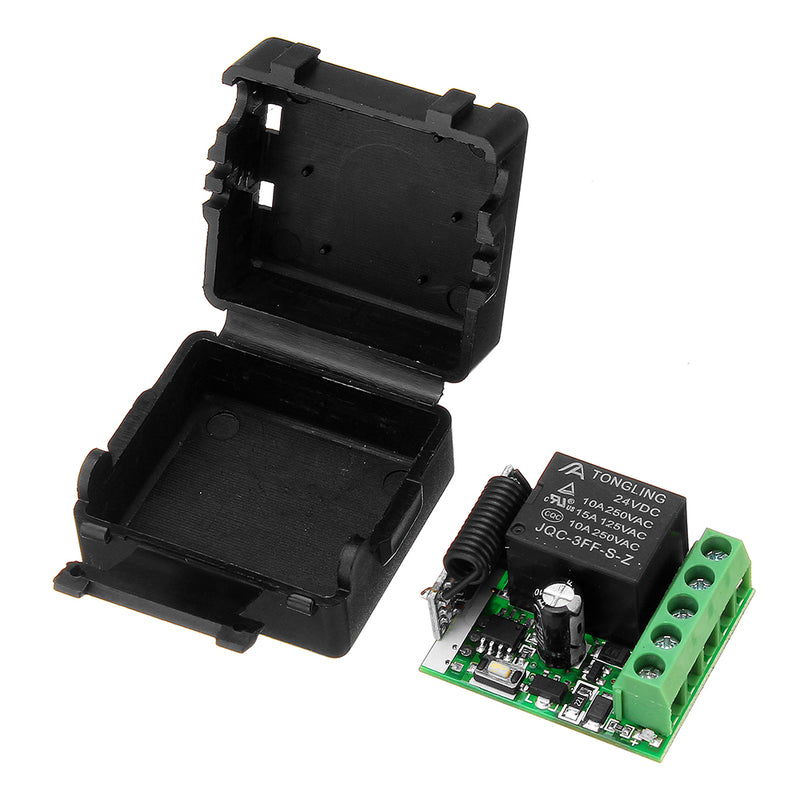 DC 24V 315/433MHz Universal Wireless Remote Control Switch 1CH Relay Receiver Module With Case