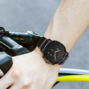 DOM M-1216BL-1M Fashion Men Watch Waterproof Chronograph Luminous Date Display Quartz Watch