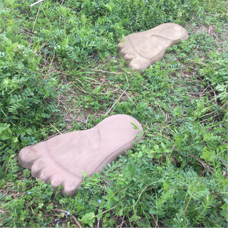 Cement Brick Mold Walk Maker A Pair of Feet Mold DIY Concrete Molds Reusable Plastic P ath Maker Steeping Stone Paver