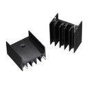 10Pcs TO-220 Aluminum Triode Heat Sink 25x23.5x15.8mm Aluminum Radiator