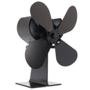 4 Blades Heat Powered Stove Fan For Ultra Quiet Log Wood Burner Fireplace Home Eco Fan