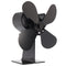 4 Blades Heat Powered Stove Fan For Ultra Quiet Log Wood Burner Fireplace Home Eco Fan
