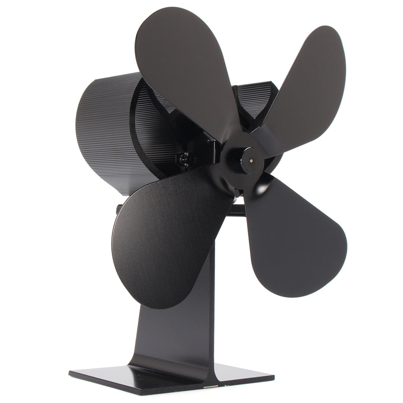 4 Blades Heat Powered Stove Fan For Ultra Quiet Log Wood Burner Fireplace Home Eco Fan