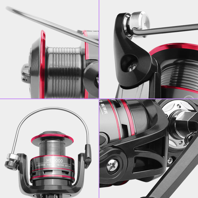 ZANLURE 12BB Spinning Fishing Reel 12BB Metal Spool Folding Arm Left Right 5.2:1