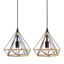 E27 Loft Industrial Hemp Rope Birdcage Chandelier Restaurant Bar Light Pendant Lamp