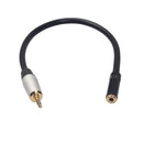 REXLIS 3.5mm Male to Female Audio Cable 0.3m Aluminum Alloy Shell Plug Video Cable for Tablet