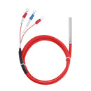-50~300C PT100 Temperature Sensor Probe 2 Wire Type 3 Wire Type 6*50mm Thermocouple Thermal Resistance with 1m Silicone Cable