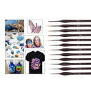 H&B 12 Pcs Hook Line Pen Set Paint Brush Miniature Detail Fineliner Nail Art Drawing Pens Brushes For Acrylic Painting Supplies