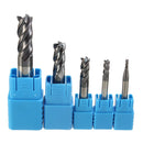 5pcs Tungsten Carbide 4 Flutes End Mill Cutter Straight Shank 2-10mm Milling Cutter Set CNC Tool