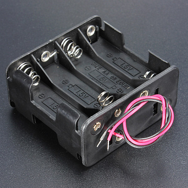 10pcs 12V 8 x AA Battery Clip Slot Holder Stack Box Case 6 Inch Leads Wire