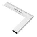 Drillpro 200/250/300mm 90 Degree Angle Ruler Aluminum Seat Woodworking Ruler With Horizontal Tube