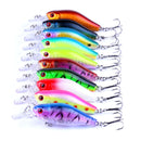ZANLURE 10pcs/ Lot Rattles Wobbler Crankbaits Fishing Lures Hooks Bass Tackle 7cm/8g