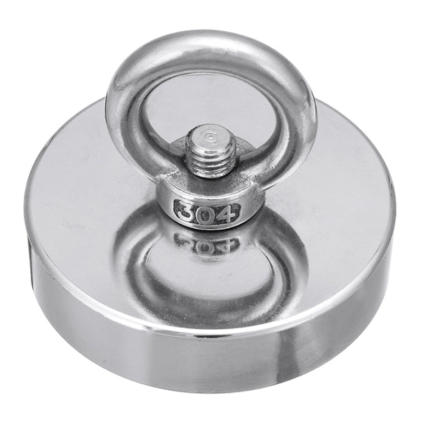 D80mm Neodymium Magnet  400KG Salvage Recovery Fishing Magnet for Detecting Metal Treasure