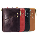 Men RFID Blocking Genuine Leather Wallet Clip Zip Short Purse Coins Card Holder Bag
