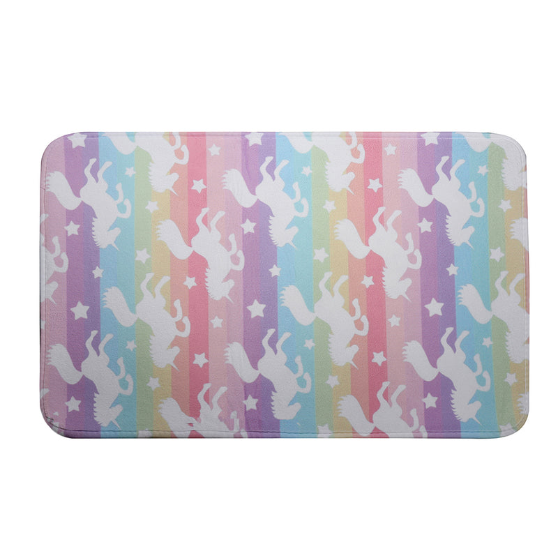 3Pcs /Set Washable Anti-Slip Bathroom Mats Set Shower Floor Toilet Rug Carpet Unicorn