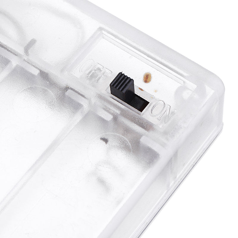 Transparent Battery Box Holder Fully Sealed with Switch for 3 x AA Batteries