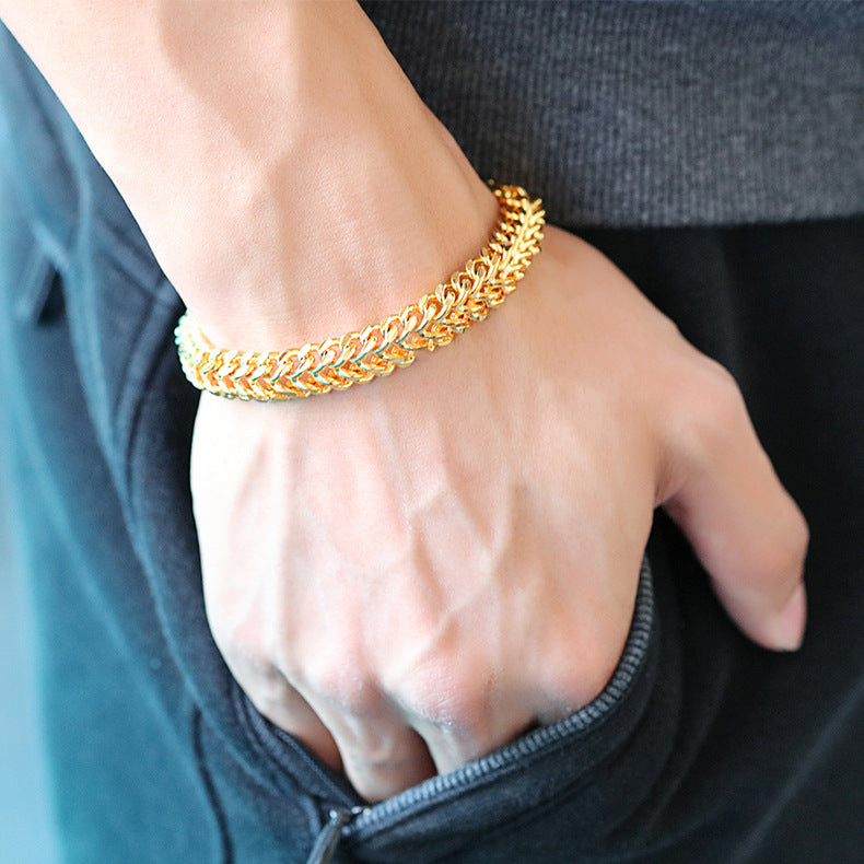 Gold-plated Brass Classic Boys Bracelet