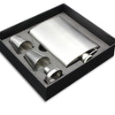 KCASA 8 Oz Stainless Steel Hip Flask Set With Funnel Hip Pocket Flagon Whiskey Brandy Vodka Pot Men