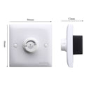 220V LED Dimmer Single Light Rotary Switch for Dimmable Lighting White