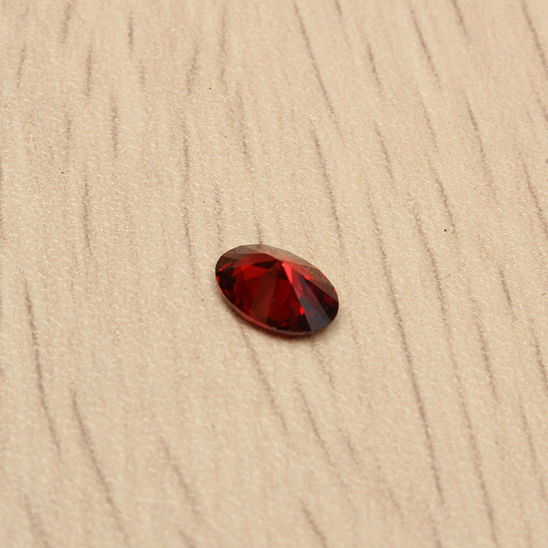 7x5mm Oval Red Loose Gemstone Ring Necklace DIY Accessories