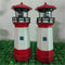 Solar LED Lighthouse Waterproof IP67 Automatical Rotating Light Beam Decoration Tower Lamp